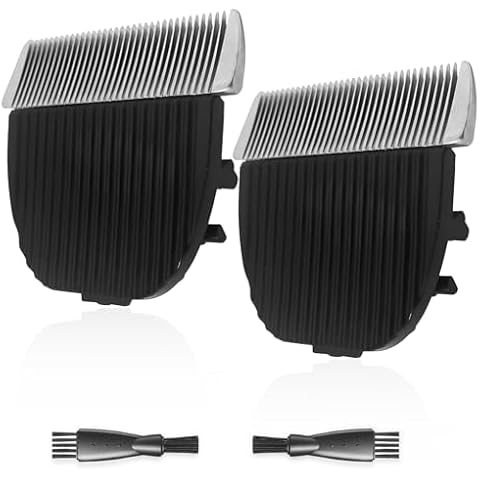 wotdmu 2 Pack Dog Grooming Replacement Blades for HOLDOG Dog Grooming Kit, Ceramic Edge for Smooth Cutting Compatible with HOLDOG Cat Clippers, 2 Cleaning Brush Cover