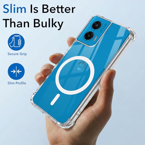 Image of Jkobi Shockproof Crystal-Clear Back Cover for Motorola Moto G96 (Magsafe Wireless Support | Drop & Camera Protection | Hard Polycarbonate)