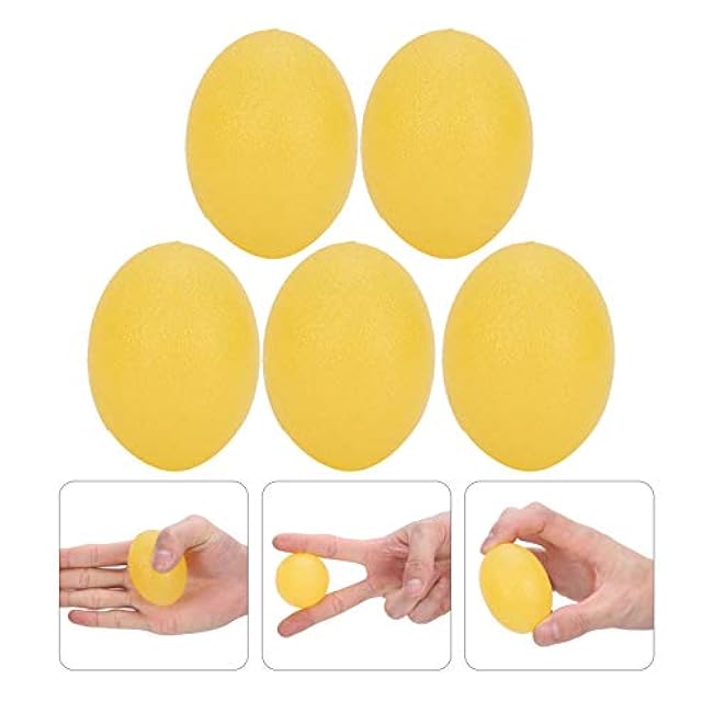 Sonew Silicone Grip Egg-Shaped Wrist Exercise Massage Grip Ball - 5pcs Fitness Rehabilitation