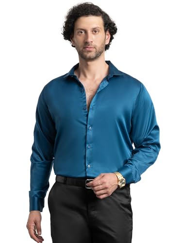 Image of CVC Mens Satin Regular Fit Formal Shirt.