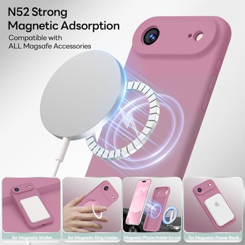 Image of LOVE 3000 Designed for iPhone Air Case, Premium Silicone [Compatible with Magsafe][Soft Anti-Scratch Microfiber Lining] Shockproof Protective Phone Case for Men Women 6.5 inch, Lavender Purple