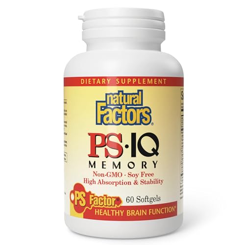 Natural Factors - PS-IQ Memory 25mg, Supports Healthy Brain Function, 60 Soft Gels Natural Factors - PS-IQ Memory 25mg, Supports Healthy Brain Function, 60 Soft Gels