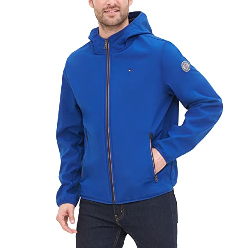 Image of Tommy Hilfiger Men's Lightweight Water Resistant Breathable Hooded Performance Softshell Jacket