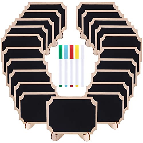 Wokape 35Pcs Missing Rectangle Mini Chalkboards Signs With Liquid Chalk Markers Assortment Kit, Chalkboards Blackboard For Weddings, Birthday Parties, Table Numbers, Favor Tag And Event Decorations #TOP29