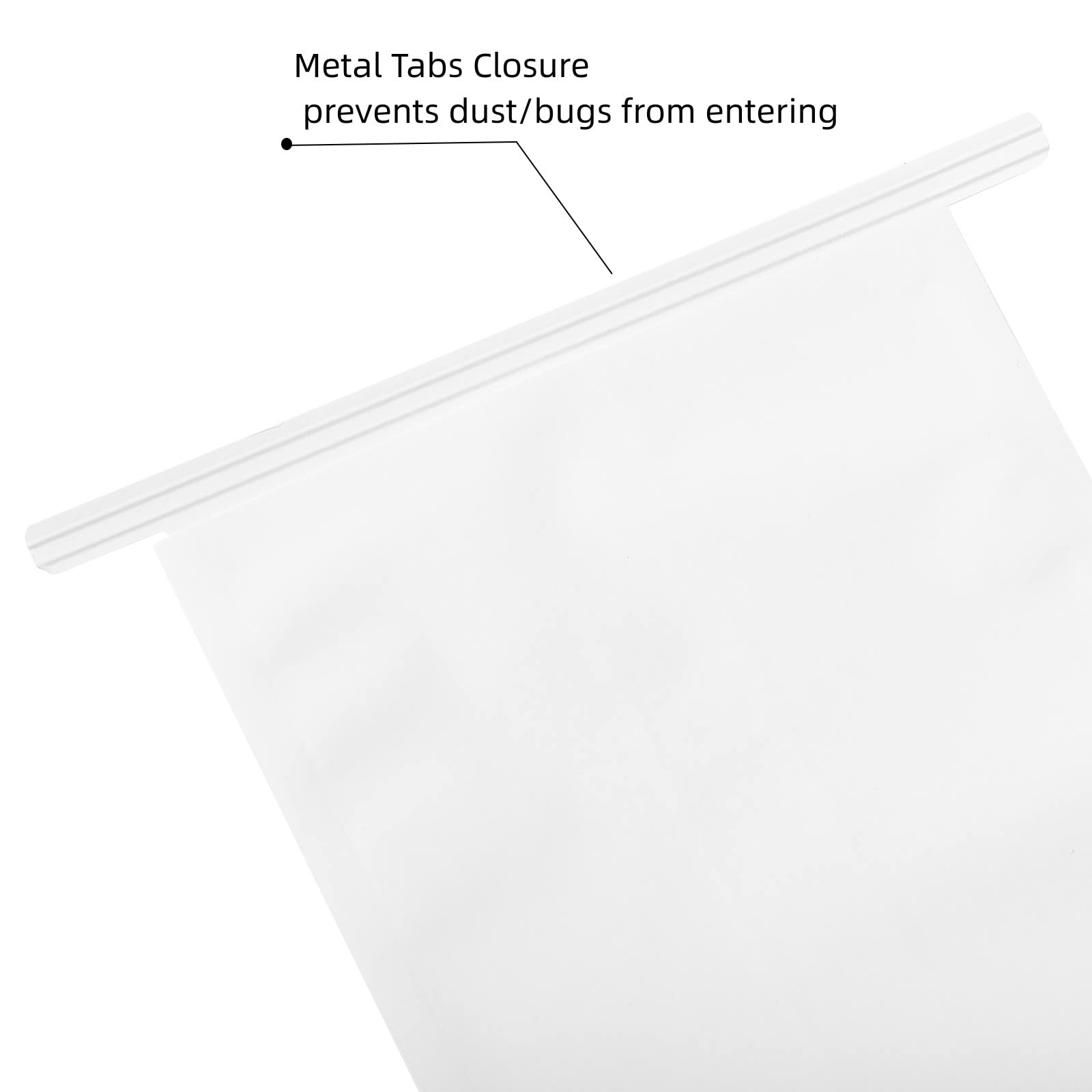 Paquete de 50 bolsas de papel kraft blancas con ventana, bolsas de bloqueo de estaño para productos horneados, recuerdos de boda y más 4
