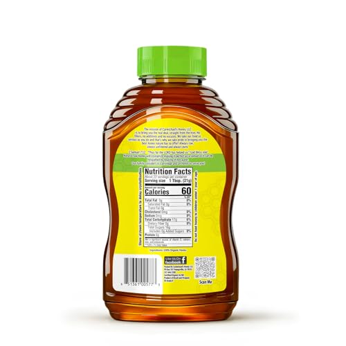 Carmichael’s Organic Honey - Premium Quality, USDA Certified Organic, Unpasteurized, Raw, & Unfiltered Honey - Non-GMO, 100% Pure & Natural Sweetener With No Additives or Traces Of Pesticides (16 oz) image 5