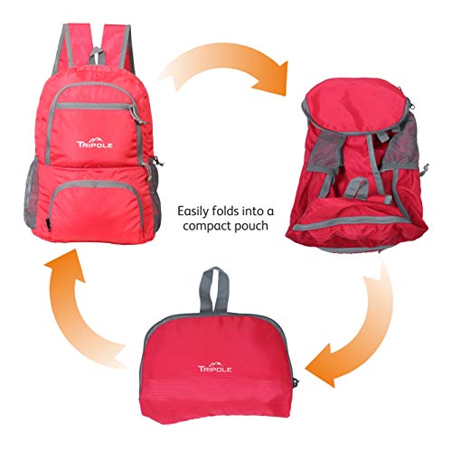 Image of TriPole Foldable Backpack (20 L, Red)