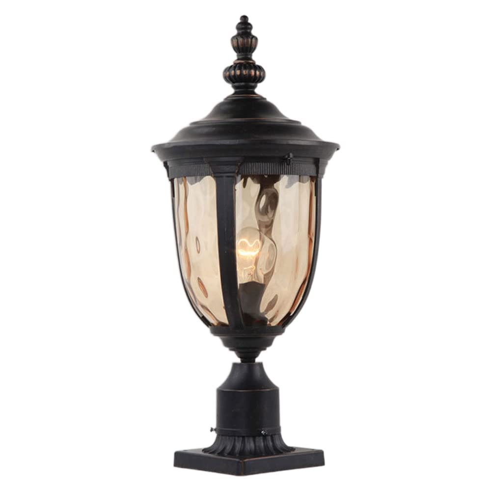 Lampy solarne, Wodoodporna Aluminiowa Obudowa I Szklana Lampa Słupkowa Nowoczesna Ogrodzeniowa(18cm)