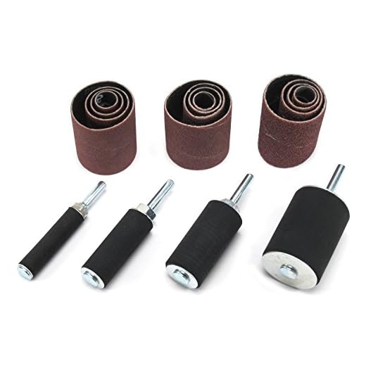 Elitexion Sanding Drum and Sleeve Set, Extra Long Drum 2 Inch Long – 16 Pieces