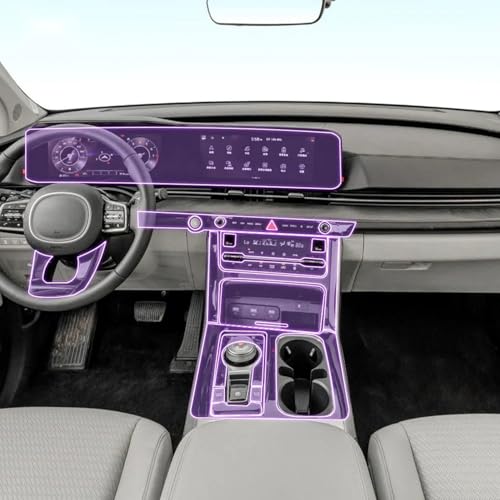 Console Kia Carnival impeccable : film de protection transparent en TPU durable