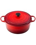 Le Creuset Signature Enameled Cast-Iron 9-Quart Round French (Dutch) Oven, Cerise (Cherry Red)