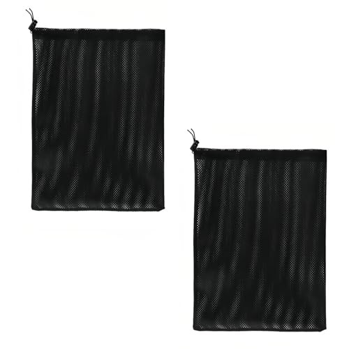 Rumyve 2pcs Pump Barrier Bag,Fish Pond Pump Filter Mesh Bag,31 * 41CM Black Media Bag,Household Water Pump Filter Accessories