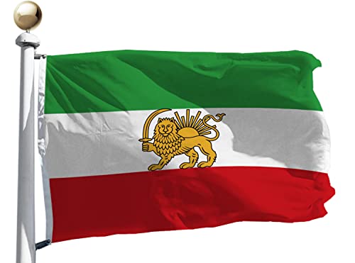 Persian Iran Flag with Lion Sun Iranian Flag 3x5 Ft