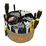 BULL TOOLS 21 pocket Parachute Bag Small Parts Bag with Drawstring, Heavy-Duty Tool Storage Organizer for Nuts, Bolts, Screws & Small Hardware – Durable Canvas Utility Pouch for Contractors & Handymen