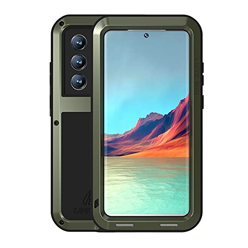 WCXTY Funda para Samsung Galaxy S22/S22 Plus/S22 Ultra, Funda Protectora De Cuerpo Completo A Prueba De Golpes, Funda Protectora Resistente A Prueba De Polvo (Color : Green, Size : S22 6.06") Cover