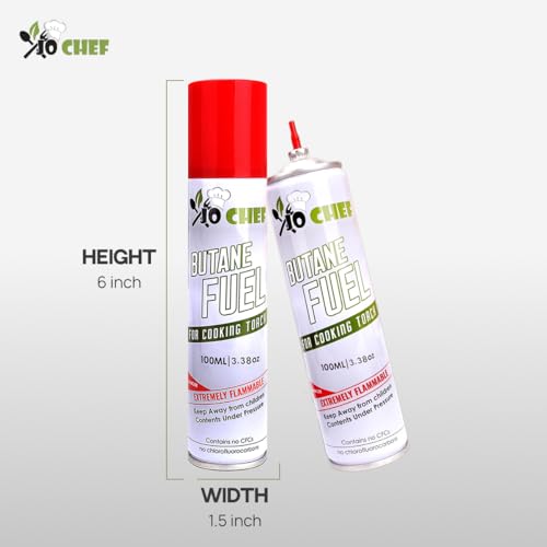 image for Jo Chef Butane Refill, Butane Torch Fuel Refill, Gas Lighter Fluid Ref