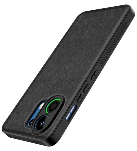 Image of Kapa Tux Leather Back Cover for Oppo K13 Turbo / K13 Turbo Pro | Slim Shockproof Camera Protection Bumper Case (Black)