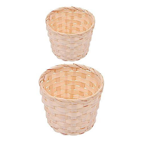 Cabilock 12Pcs Made Woven Baskets Multi Use Storage Containers for Home Organization and Food Display Sturdy for Packing and Decoration