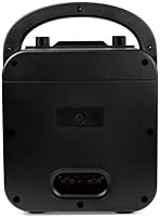 Vista 5 de RockJam Máquina de karaoke Bluetooth recargable de 10 vatios con dos micrófonos, espectáculo de luz y efectos de voz