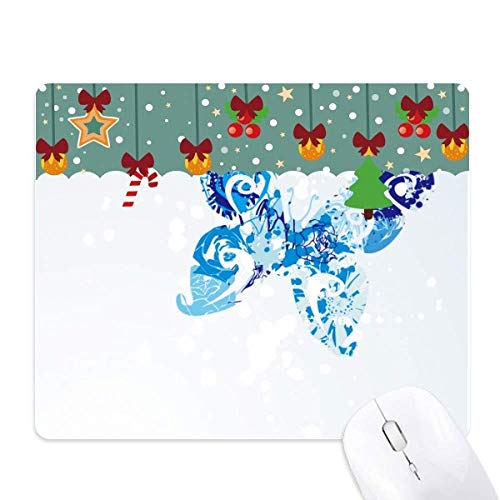 Tapis de souris caoutchouc à motif papillons et graffiti bleu ciel pour bureau