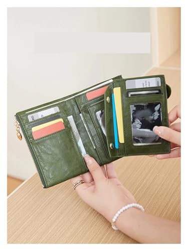 Wallet for men Minimalist Women's Wallet Short Three Layer Large Capacity Double Zipper Card Holder ID Card Credit Bank Card Holder Money Bag Small wallets(Brown)3