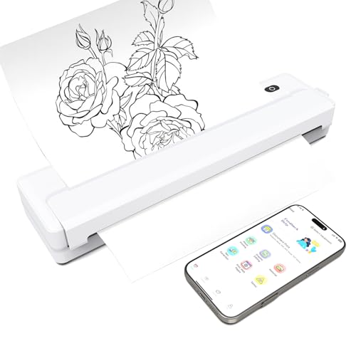 Image of Fostex Wireless Portable Printer,Portable Wireless Printer 8.5 inch X 11 inch US Letter, Thermal Bluetooth Printer Support, Portable Wireless Printer for Android & Laptop,Office,Home,School