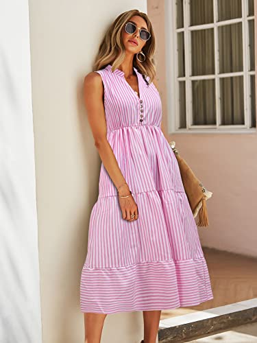Image of Floerns Women's Tropical Floral Plunging V Neck Tie Open Back Summer Short Dress