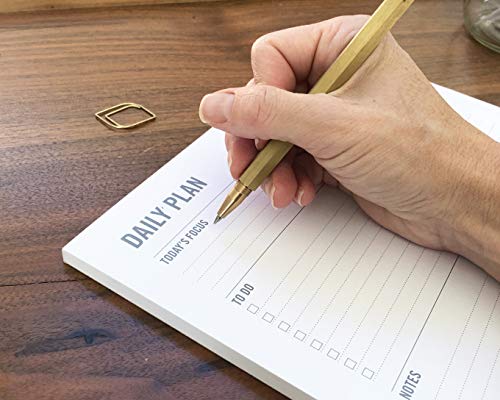 Two Tumbleweeds Daily Planner Notepad - Time Box Planner, Desktop To Do List Planning Pad With Hourly Schedule, College School Supplies - 6 X 9” - 50 Undated Sheets #TOP2