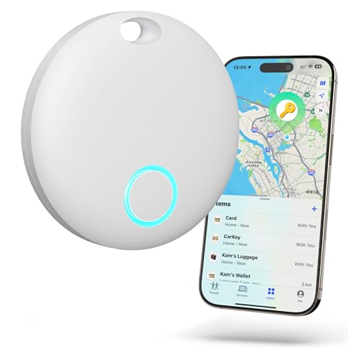 Air Tracker Tags [Apple MFi Certified] (iOS Only), Smart Bluetooth Tracker, Compatible with Apple Find My, Item Locator for Keys, Luggage, Wallet, Suitcase, Bags, IP67 Waterproof
