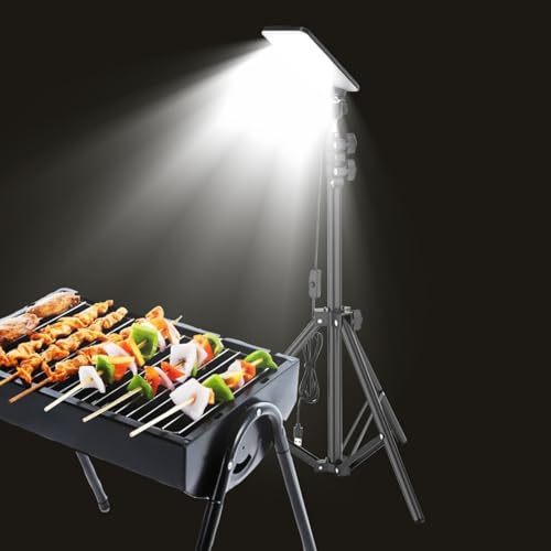 Lampe de camping avec pied ajustable et projecteur de travail pour garage