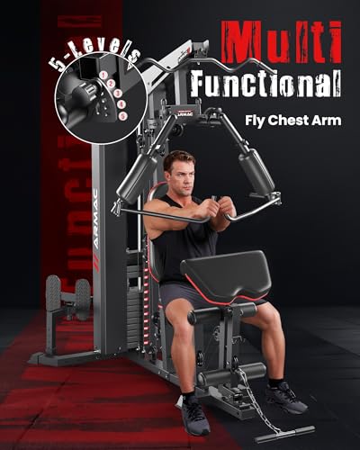 Image of Sportsroyals Home Gym, Multifunctional Gym Equipment, Workout Equipment with 150LBS Weight Stack, for Leg Press, LAT Pull Down, Chest Presses