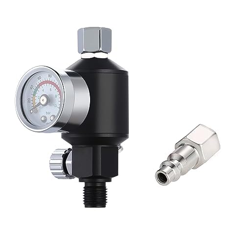 ENDOZER G1/4" Inlet and Outlet Air Compressor Filter，with Air Regulator and Inline Air Dryer Oil Water Separator 150 PSI Cover