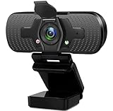 Límite-MX Webcam con micrófono, cámara Web HD 1080p on Cubierta de Privacidad, Micrófono Reductor de Ruido y...