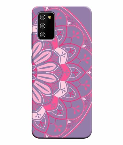 Image of Printed Hard Back Case Cover & Compatible for Samsung Galaxy M02S / Samsung Galaxy F02S | Rangoli Painting Art (Multicolor) - D1196