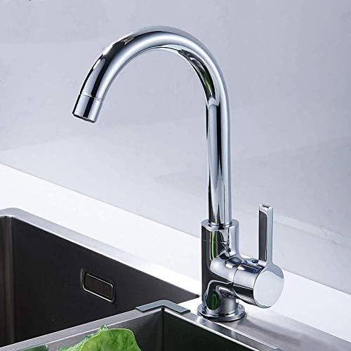 Robinet de cuisine mitigeur d'évier brossé pivotant à 360 degrés - 2