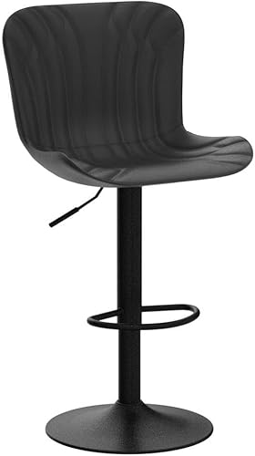 Miniatura 71 de YOUNUOKE Taburetes de bar de altura de mostrador para isla de cocina de 24 pulgadas, de metal, negro, juego de 2 taburetes giratorios ajustables con