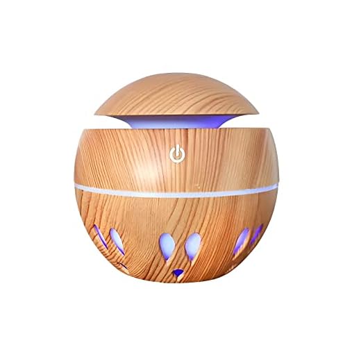 Umidificador Difusor de Ar Purificador Elétrico Ultrassônico 130ml Aroma Ar e Ambiente Potente 7 cores de Led Difusor De Óleo Essencial Abajur Led JOJOSEE