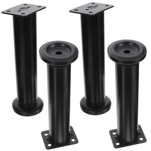 jojofuny Patas Telescópicas del Gabinete Patas De Mesa Ajustables Patas De La Cama Patas De Los Muebles Pies Cama Pies Elevador De Cama Pies De Cama Black Acero Laminado En Frío