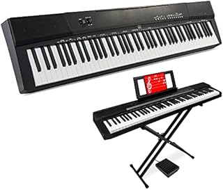 Best Choice Products 88-Key Full Size Digital Piano Electronic Keyboard Set for All Experience Levels w/Semi-Weighted Keys, Stand, Sustain Pedal, Built-In Speakers, Power Supply, 6 Voice Settings