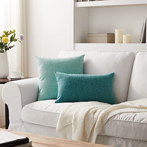 Meekio Set Of 2 Seafoam Green Pillow Covers 18 X 18 Inch Summer Beach Decorative Throw Pillow Covers Linen Cushion Covers For Sofa Couch Décor #TOP3