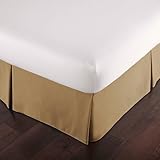 Southshore Fine Living, Inc. Queen Size Bed Skirt, 14-Inch Drop Pleated Bed Skirt for Queen Mattress, Dust Ruffle for Queen Size Bed, Taupe