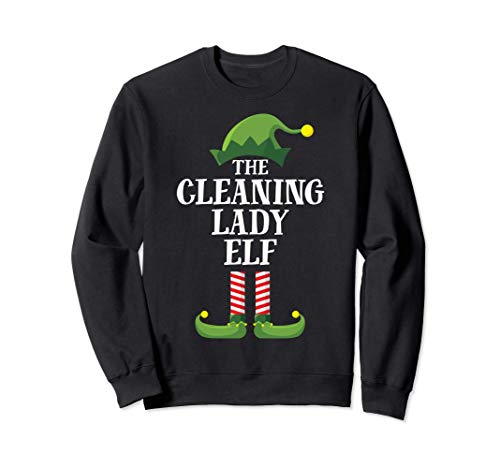 Cleaning Lady Elf Matching Family Group Christmas Party Sweatshirt