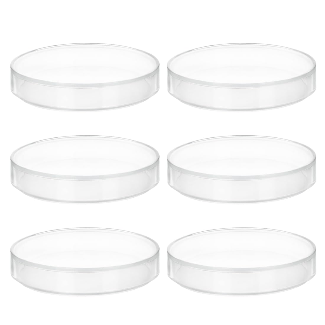Boîtes de Pétri Transparentes,Boite de Petri Steriles avec Couverture, 6 Pièces Boîtes de Pétri, Boite de Petri, pour Etudes Biologie Expérimentale en Laboratoire (70mm)