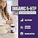 Organic 5-HTP - 200 mg | 99% 5HTP Concentration, Plus Cofactor Vitamin B6 & Lion’s Mane | Water Extracted from Organic Griffonia Seeds | Supports Mood, Cognition & Sleep (60 Capsules | 30 Servings)