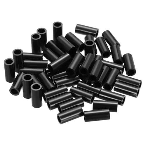 PATIKIL 50個M4 A B SスペーサーM6 x 9mm OD x 20mm Lプラスチックラウンドスペーサーワッシャー黒スタンドオフナットノンスレッドボルト用電気アウトレット