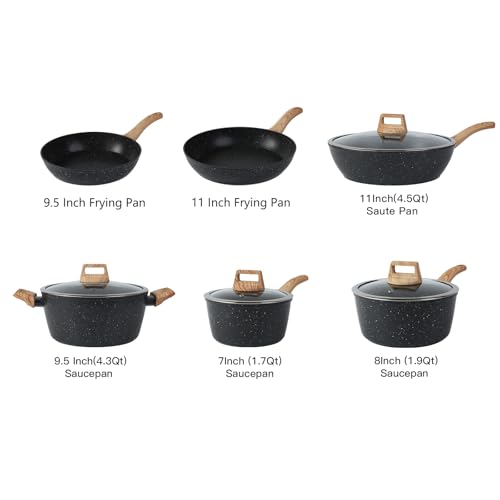 21PCS Pots and Pans Set Non Stick Cookware Set Nonstick with Cooking Set