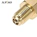 Aupoko 2 PC R1234YF Vacuum Hose Pump Adapter 1/2 LH x 1/4 SAE SAE Female FL Brass Valve Core, Fit for Refrigeration Conversion