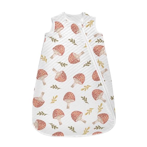 vvfelixl Wild Mushroom Baby Sleeping Bag Sleep Sack,Baby Wearable Blanket Sleep Suit for 0-6 Months