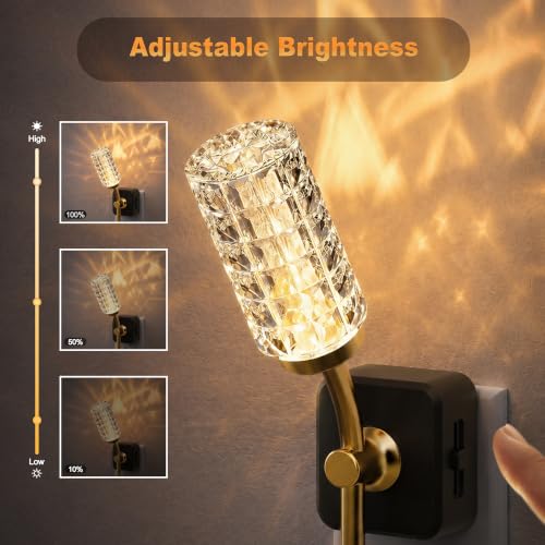 Image of JandCase Night Light, Night Lights Plug into Wall Acrylic Flower Nightlight