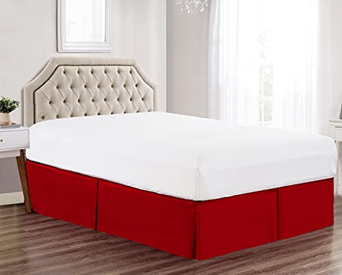 Sheets & Beyond 14" Pleated Bed Skirt: Super Soft Solid Brushed Microfiber for a Comfortable Sleep